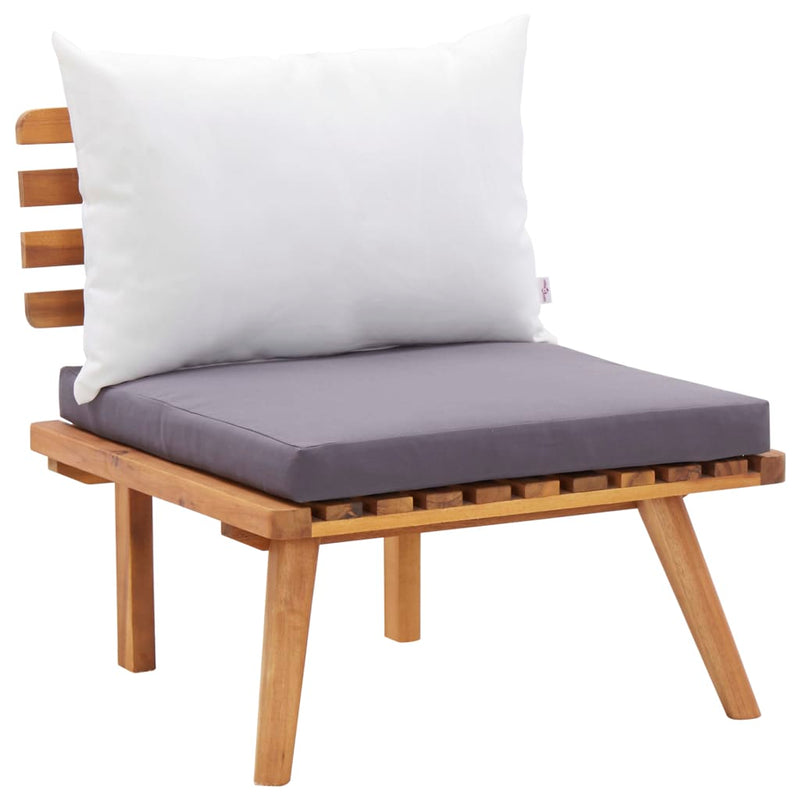 4 Piece Garden Lounge Set with Cushions Solid Acacia Wood Payday Deals