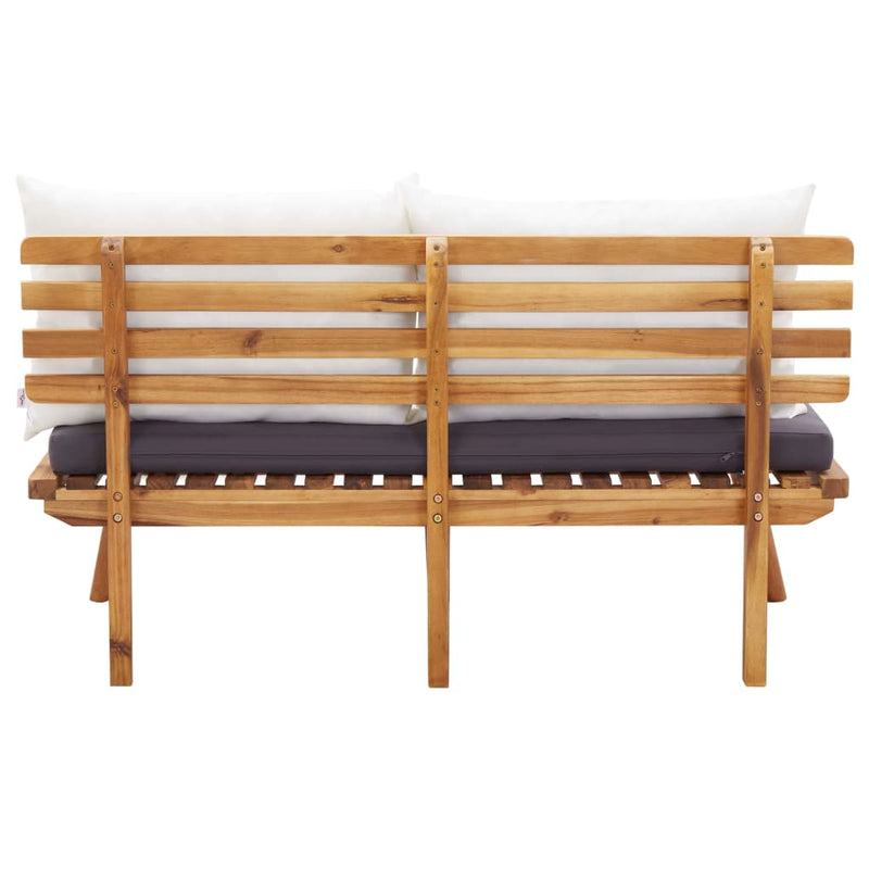 4 Piece Garden Lounge Set with Cushions Solid Acacia Wood Payday Deals
