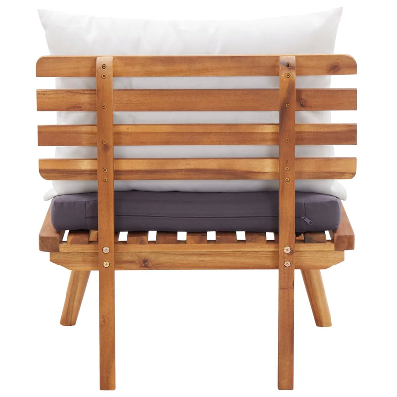 4 Piece Garden Lounge Set with Cushions Solid Acacia Wood Payday Deals