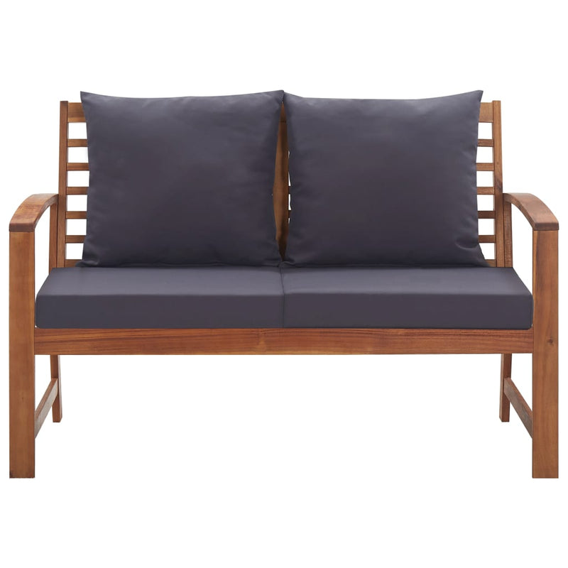 4 Piece Garden Lounge Set with Cushions Solid Acacia Wood Payday Deals