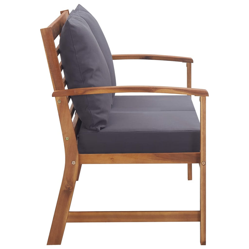 4 Piece Garden Lounge Set with Cushions Solid Acacia Wood Payday Deals