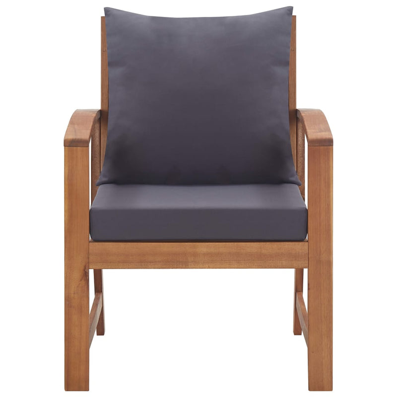 4 Piece Garden Lounge Set with Cushions Solid Acacia Wood Payday Deals