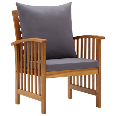 4 Piece Garden Lounge Set with Cushions Solid Acacia Wood (310258+310264) Payday Deals