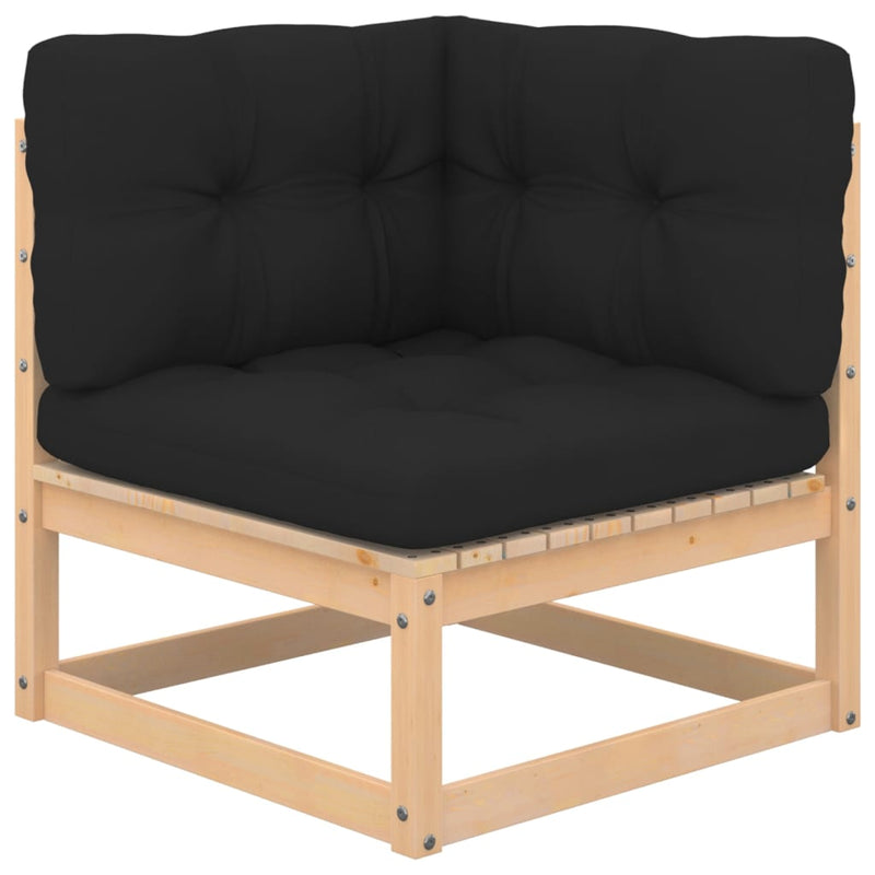 4 Piece Garden Lounge Set with Cushions Solid Pinewood Payday Deals