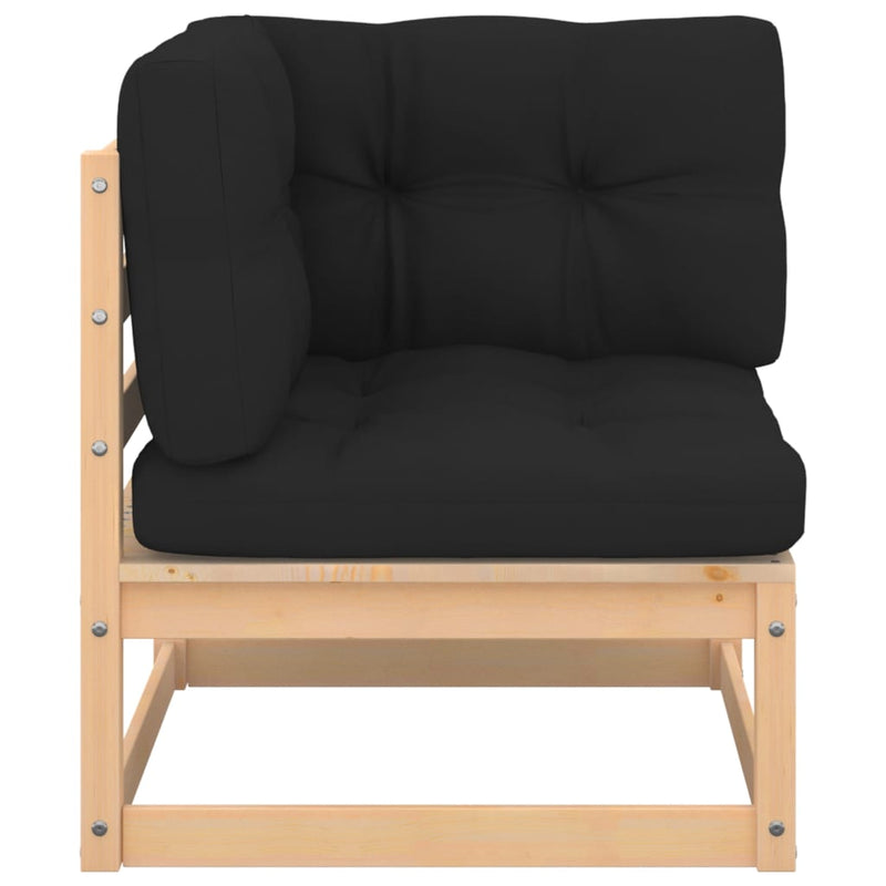 4 Piece Garden Lounge Set with Cushions Solid Pinewood Payday Deals