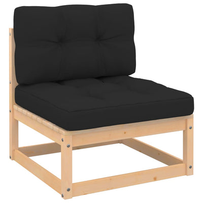 4 Piece Garden Lounge Set with Cushions Solid Pinewood Payday Deals