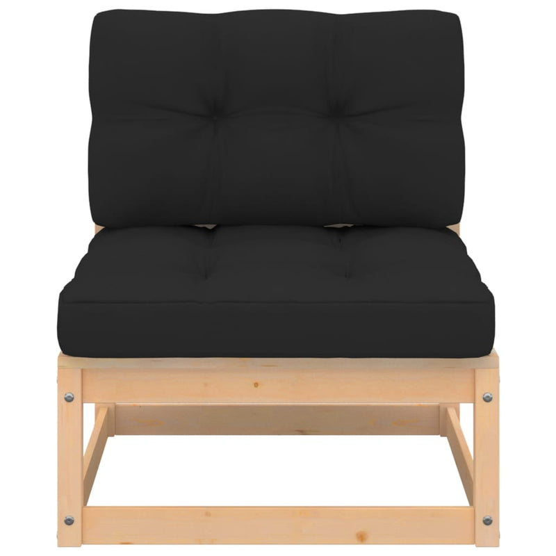 4 Piece Garden Lounge Set with Cushions Solid Pinewood Payday Deals