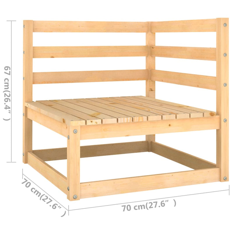 4 Piece Garden Lounge Set with Cushions Solid Pinewood Payday Deals