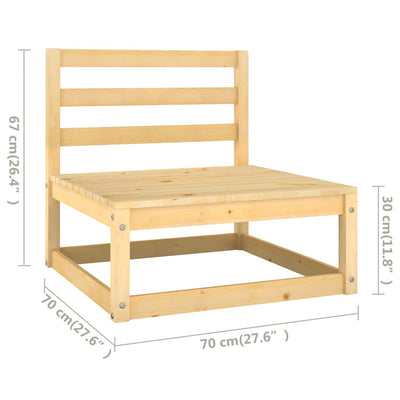 4 Piece Garden Lounge Set with Cushions Solid Pinewood Payday Deals