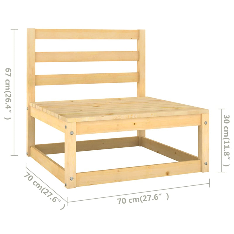 4 Piece Garden Lounge Set with Cushions Solid Pinewood Payday Deals