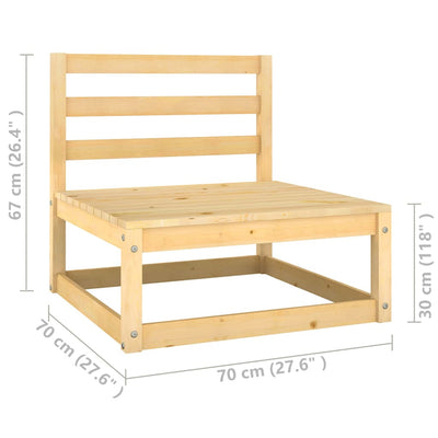 4 Piece Garden Lounge Set with Cushions Solid Pinewood Payday Deals