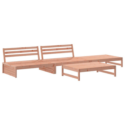 4 Piece Garden Lounge Set with Cushions Solid Wood Douglas Payday Deals