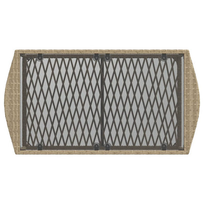 4 Piece Garden Sofa Set with Cushions Beige Poly Rattan Payday Deals