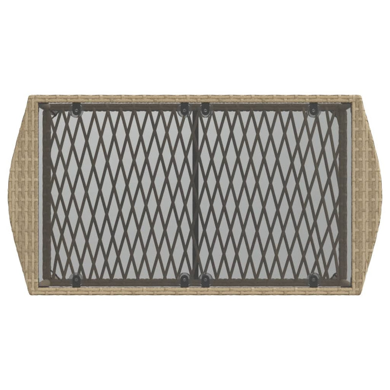 4 Piece Garden Sofa Set with Cushions Beige Poly Rattan Payday Deals