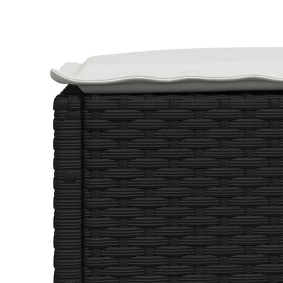 4 Piece Garden Sofa Set with Cushions Black Poly Rattan Payday Deals