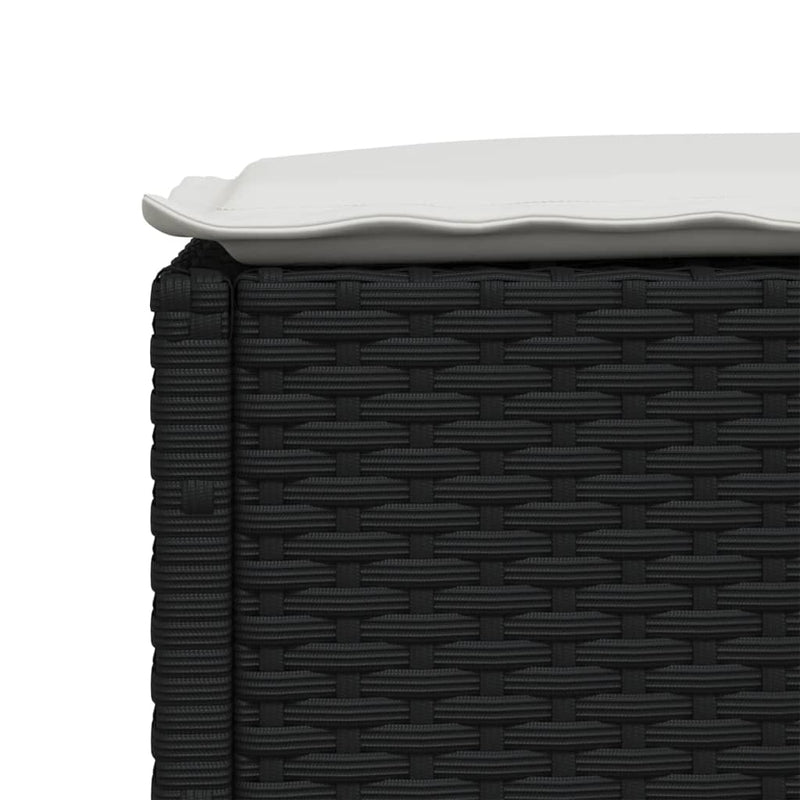 4 Piece Garden Sofa Set with Cushions Black Poly Rattan Payday Deals