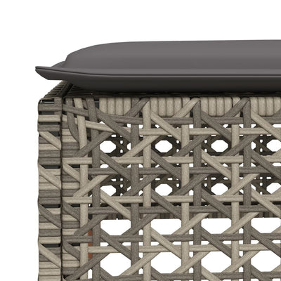 4 Piece Garden Sofa Set with Cushions Grey Poly Rattan Payday Deals