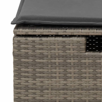 4 Piece Garden Sofa Set with Cushions Grey Poly Rattan Payday Deals