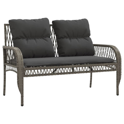 4 Piece Garden Sofa Set with Cushions Grey Poly Rattan Payday Deals