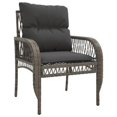 4 Piece Garden Sofa Set with Cushions Grey Poly Rattan Payday Deals