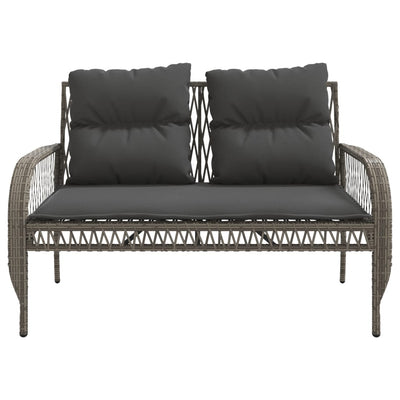 4 Piece Garden Sofa Set with Cushions Grey Poly Rattan Payday Deals