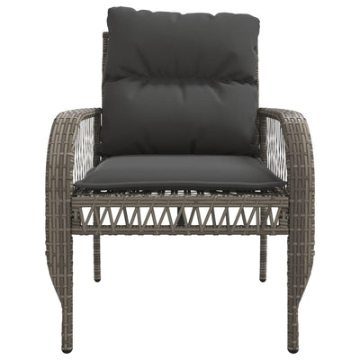 4 Piece Garden Sofa Set with Cushions Grey Poly Rattan Payday Deals