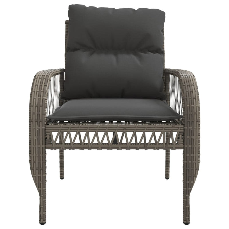4 Piece Garden Sofa Set with Cushions Grey Poly Rattan Payday Deals