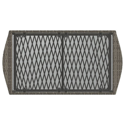 4 Piece Garden Sofa Set with Cushions Grey Poly Rattan Payday Deals