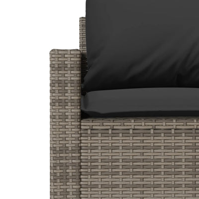4 Piece Garden Sofa Set with Cushions Grey Poly Rattan Payday Deals
