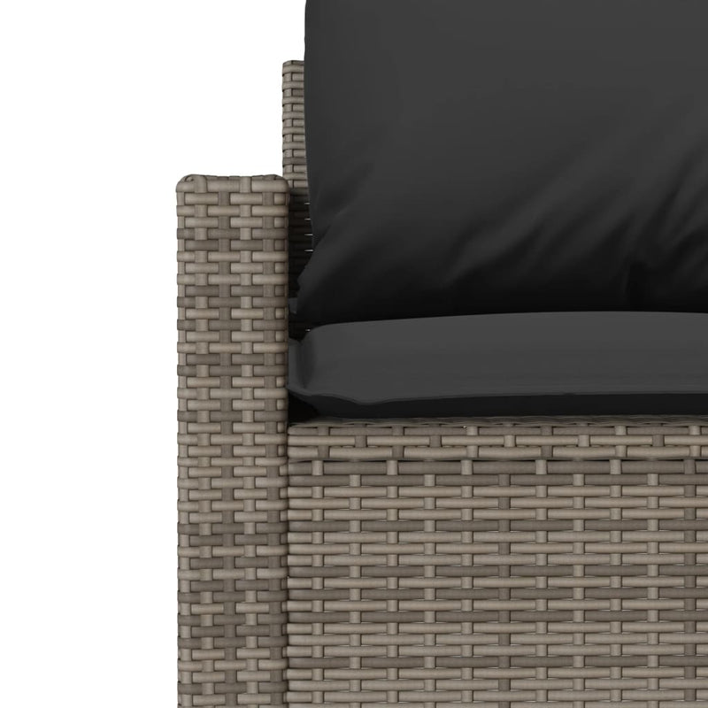 4 Piece Garden Sofa Set with Cushions Grey Poly Rattan Payday Deals