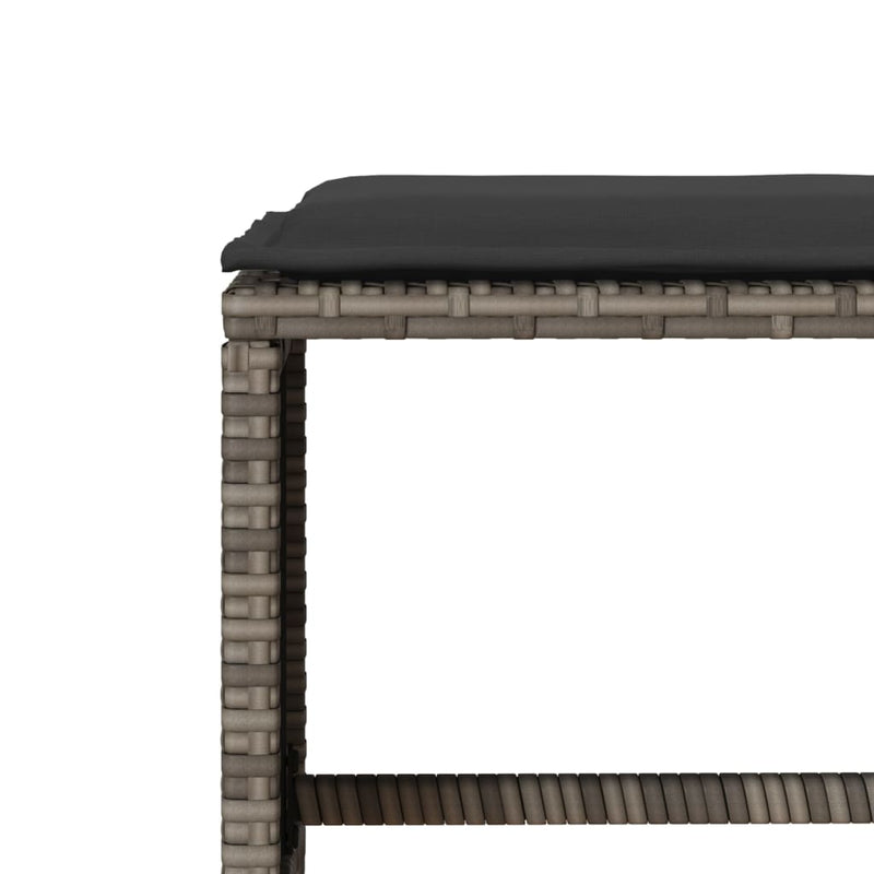 4 Piece Garden Sofa Set with Cushions Grey Poly Rattan Payday Deals