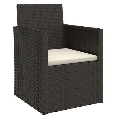 4 Piece Outdoor Lounge Set with Cushions Poly Rattan Black Payday Deals