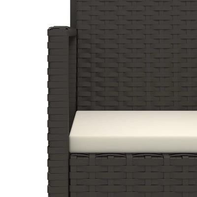 4 Piece Outdoor Lounge Set with Cushions Poly Rattan Black Payday Deals
