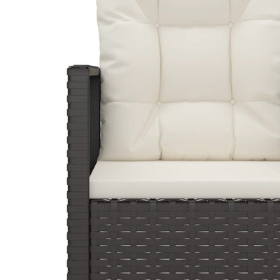 4 Piece Outdoor Lounge Set with Cushions Poly Rattan Black Payday Deals