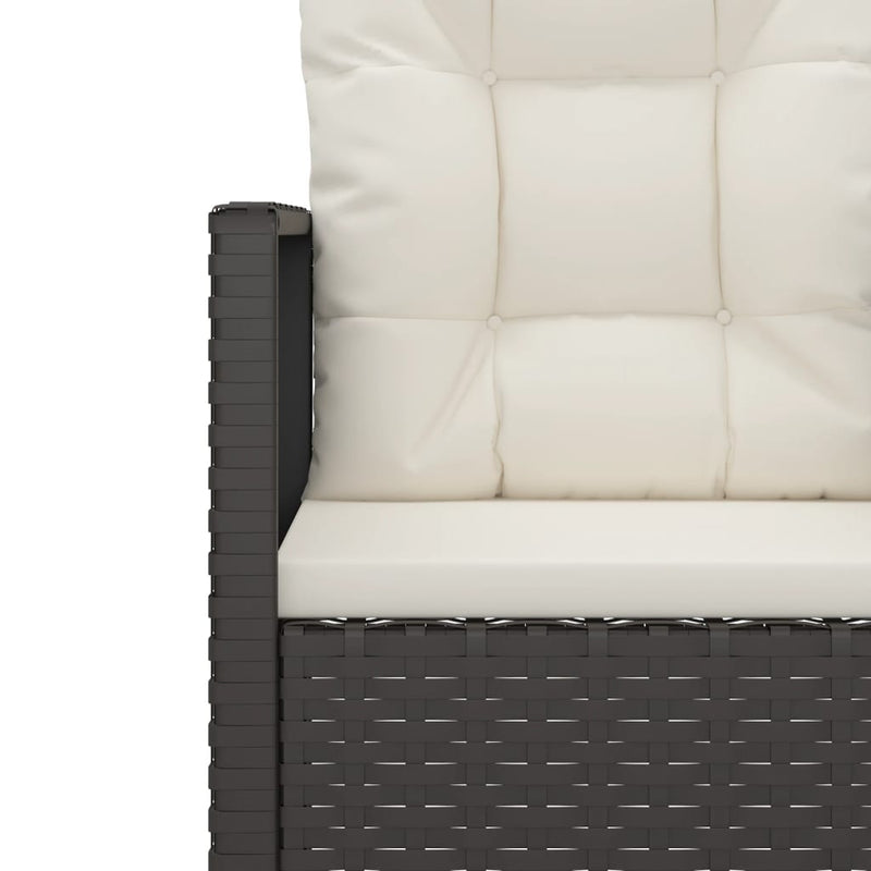 4 Piece Outdoor Lounge Set with Cushions Poly Rattan Black Payday Deals