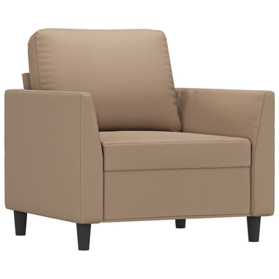 4 Piece Sofa Set with Cushions Cappuccino Faux Leather Payday Deals