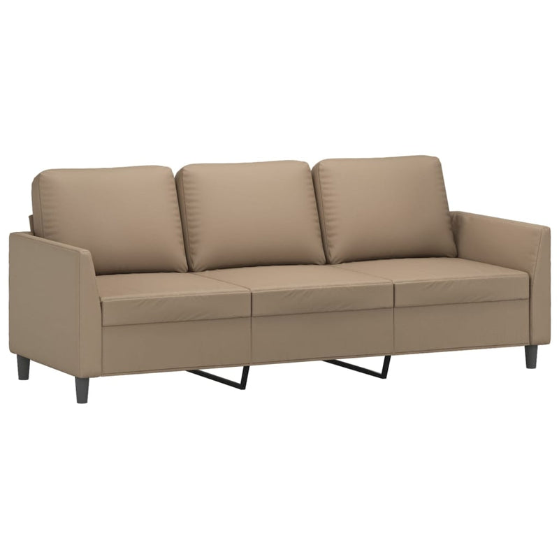4 Piece Sofa Set with Cushions Cappuccino Faux Leather Payday Deals