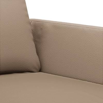 4 Piece Sofa Set with Cushions Cappuccino Faux Leather Payday Deals