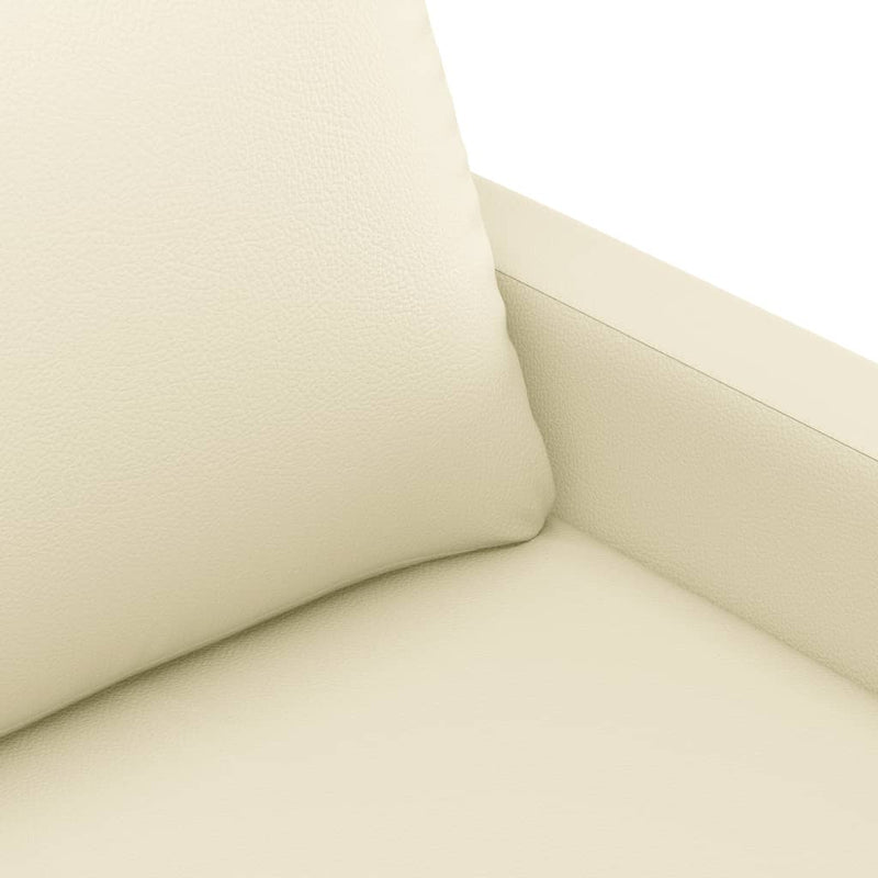 4 Piece Sofa Set with Cushions Cream Faux Leather Payday Deals