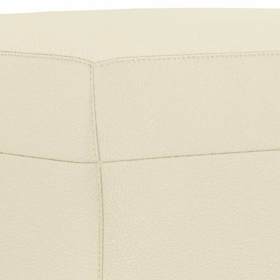 4 Piece Sofa Set with Cushions Cream Faux Leather Payday Deals