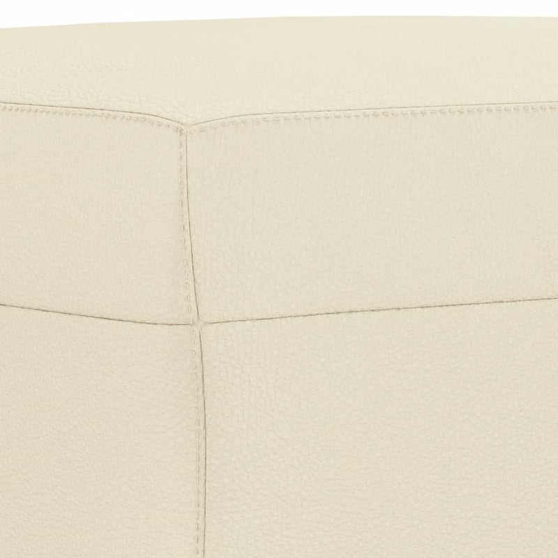 4 Piece Sofa Set with Cushions Cream Faux Leather Payday Deals