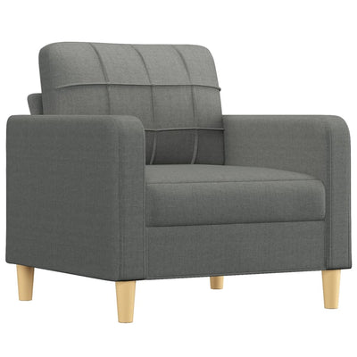 4 Piece Sofa Set with Cushions Dark Grey Fabric Payday Deals