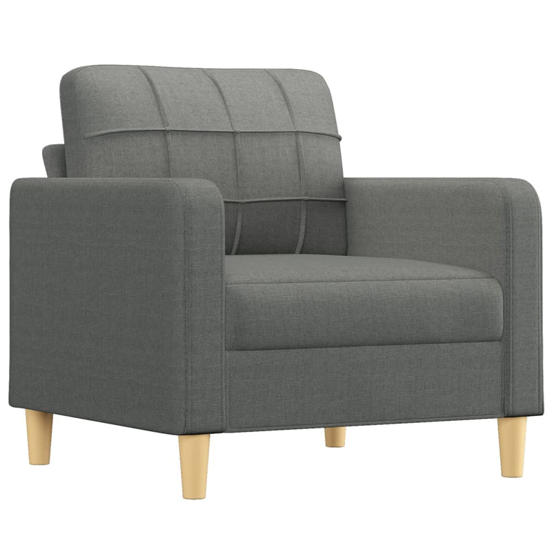4 Piece Sofa Set with Cushions Dark Grey Fabric Payday Deals