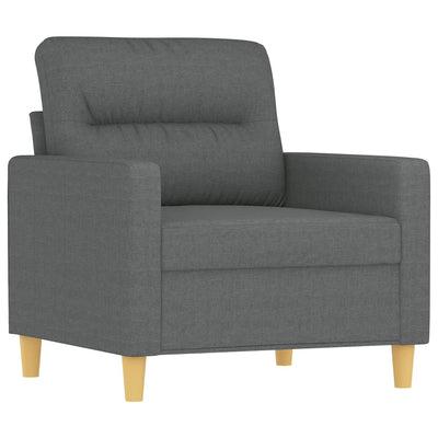 4 Piece Sofa Set with Cushions Dark Grey Fabric Payday Deals
