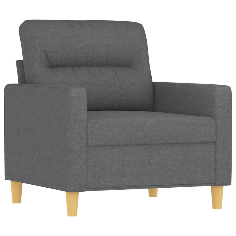 4 Piece Sofa Set with Cushions Dark Grey Fabric Payday Deals