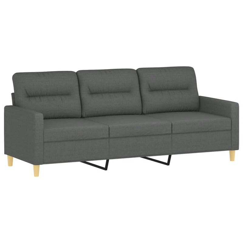 4 Piece Sofa Set with Cushions Dark Grey Fabric Payday Deals