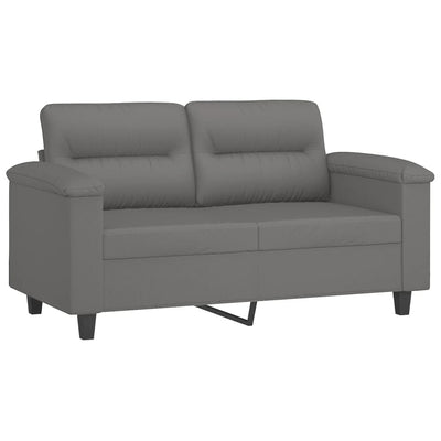4 Piece Sofa Set with Cushions Dark Grey Microfibre Fabric Payday Deals