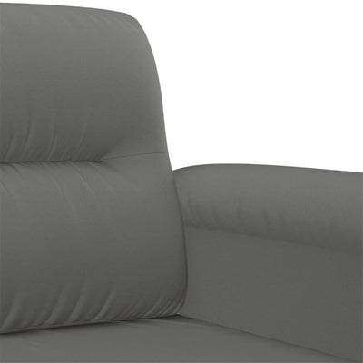 4 Piece Sofa Set with Cushions Dark Grey Microfibre Fabric Payday Deals
