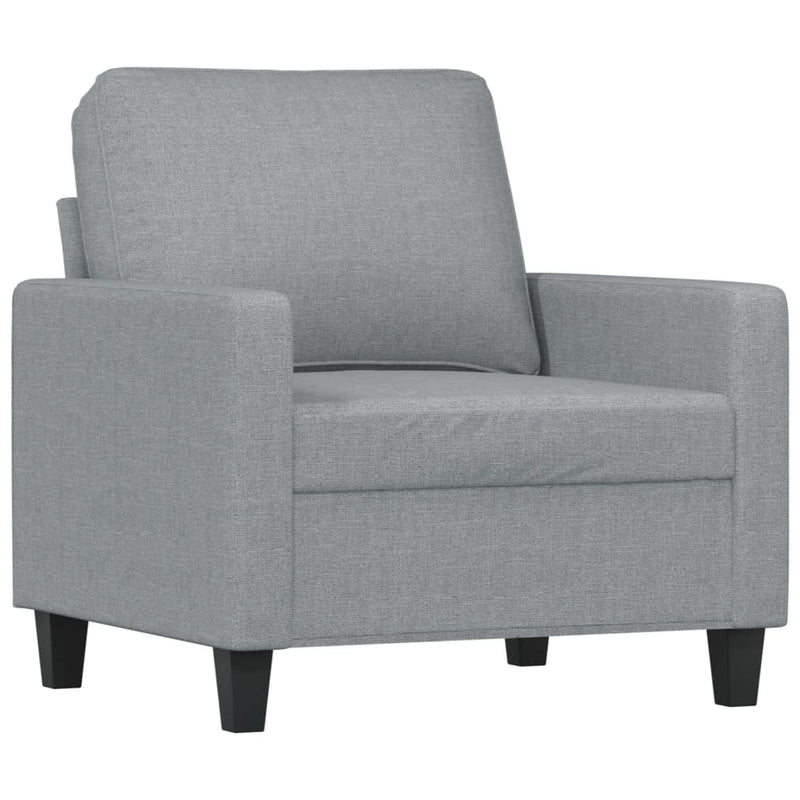 4 Piece Sofa Set with Cushions Light Grey Fabric Payday Deals