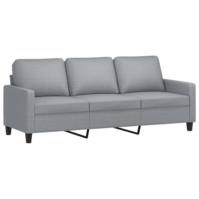 4 Piece Sofa Set with Cushions Light Grey Fabric Payday Deals